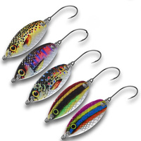 Leurre de pêche micro-cuillère en métal chromé 3D imprimé sur mesure Raylor, 2g, 3g, 5g, pour truite, avec hameçon, échantillon gratuit, pas cher