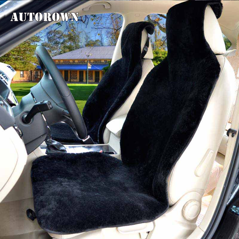POKSRI Coprisedili Auto Universale Anteriore Pelle Mucca Genuina,cuscino Sedile Auto Guidatore - Foto 4