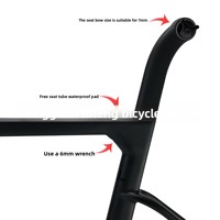 Rangka Sepeda Road Bike MAGICBROS MG-FR30 Serat Karbon Hitam Berkualitas Tinggi Tanpa Tanda, Laris Manis, Ukuran 700C, Rem Cakram, Lapisan Powder Coating