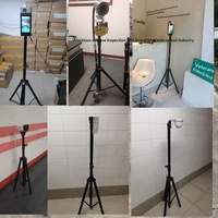 Trépied de sol télescopique Guangbao ZY-LZ008 pour caméra, support mobile extérieur pour reconnaissance faciale et mesure de température, sécurité