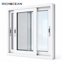 Fenêtres coulissantes horizontales en aluminium imperméable RICHOCEAN, insonorisées, à double vitrage, avec moustiquaire