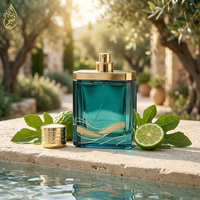Parfum de luxe de style designer en gros, 100 ml EDP, longue tenue, unisexe, bleu or, coffret cadeau élégant, vaporisateur naturel