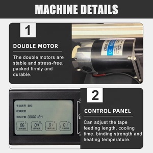 Wallepac 5mmポリフリーバックル電気バンディング包装機半自動テーブルトップPPベルトカートンボックスストラップマシン - Product Image 4