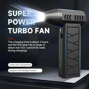 Ventilateur turbo rechargeable par USB, facile à transporter, souffleur puissant à trois vitesses réglables pour le nettoyage extérieur des voitures - Product Image 4