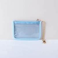 Nouvelle mode 2024, porte-monnaie miniature transparent en PVC imperméable avec fermeture éclair, motif bonbon, petit format, avec porte-clés, unisexe