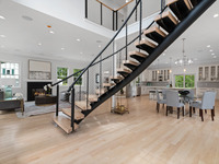 Escalier intérieur moderne CBMmart, norme australienne/canadienne, avec marches en bois