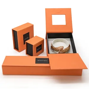 Einzigartige Schmuck verpackungs boxen Logo Geschenk Ohrring Halskette Ring Schmucks cha tulle