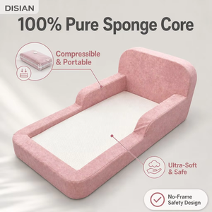 <span class=keywords><strong>Lit</strong></span> de sol en mousse Montessori pour enfants, <span class=keywords><strong>lit</strong></span> souple pour tout-petits avec barrières de protection latérales, emballage compressé, <span class=keywords><strong>lit</strong></span> de sol pour enfants - Product Image 6