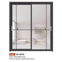 Porte coulissante en verre minimaliste, étanche, avec cadre en aluminium robuste, sur mesure, moderne, pour la maison, la chambre, la salle de bain, le balcon, l'hôtel