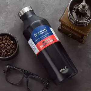 Hàng Mới Về 20Oz Chai Chân Không Tái Sử Dụng Bình Giữ Nhiệt Có Nắp Kim Loại Chân Không