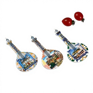 Fujian keramische gitaar koelkastmagneten stadsgezicht azulejo patroon milieuvriendelijk waterdicht |   Aangepaste patronen |   Direct van de fabriek - Product Image 4