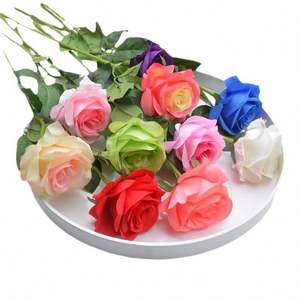 Flor Artificial de Seda, Rosa, Precio al por Mayor, Venta Caliente, para Decoración de Bodas o Decoración del Hogar, Sala de Estar - Product Image 1