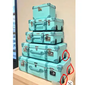 Reizen Spinner Wielen Pu Lederen Vrouwen Schattige Koffer Luxe Vintage Koffer Trolley Box Bagage Sets