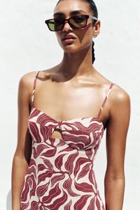 Robe bandeau décontractée d'été pour femme, style vintage imprimé, en lin mélangé, idéale pour les fêtes sur la plage - Product Image 2