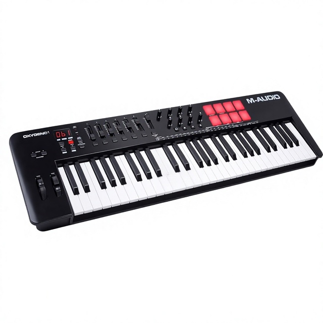 M-AUDIO Oxygen 61 (MKV) USB MIDI Keyboard Controller with Beat Pads Arpeggiator & NKS Integration-USB Powered