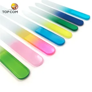 Радужная разноцветная пилка для ногтей из хрустального стекла разных размеров