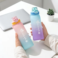 Bouteille d'eau sport parfumée Magic Fruit sans BPA avec bouchon à clapet, à boire directement, anti-fuite, en plastique, pour l'école, la gym, le camping