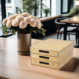 Bamboo storage cabinet, Chinese style desktop storage <b>box</b>, high-end household <b>tea</b> set, <b>tea</b>, <b>tea</b> ceremony storage cabinet - Product Image 3