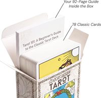 Cartes de tarot en papier écologiques durables de qualité supérieure, jeu de guidance spirituelle avec livre explicatif, symboles intemporels pour débutants et experts