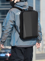 Sac à dos en jean extensible unisexe grande capacité, imperméable, avec bretelles à coussin d'air en polyester, multifonctionnel, pour voyage décontracté
