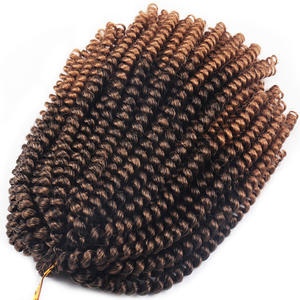 8 pollici trecce elicoidali uncinetto capelli sintetici soffice Pre-ritorto elastico Afro riccio Passion Bomb Extension per donna - Product Image 2