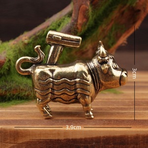 Adorno de Toro Volador de Latón, 2 Piezas, Decoración para el Hogar, Decoración del Zodiaco del Año Nuevo Chino, Artesanía Tradicional - Product Image 4