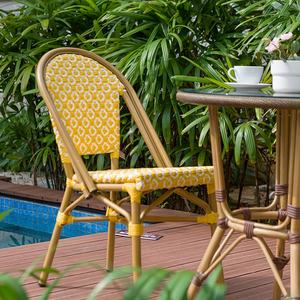 Conjuntos de Muebles de Jardín de Mimbre y Ratán para Exteriores, Muebles de Bambú para Restaurante, Terraza, Cafetería, Juego de Sillas y Mesa de Comedor - Product Image 3