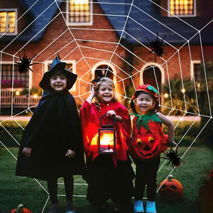 Siyah kırmızı gözler ve şenlikli cadılar bayramı dekor için uzun ayaklar örümcekler ile yeni cadılar bayramı parti süslemeleri beyaz örümcek ağı - Product Image 2