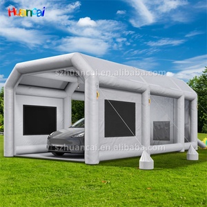 Cabine de pulvérisation gonflable portable extérieure de 8*4*3m Tente de lavage de <span class=keywords><strong>garage</strong></span> de voiture gonflable personnalisée - Product Image 3