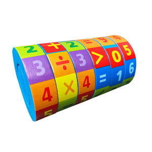 Vendita calda di apprendimento di matematica cubo di legno cilindrico rotante digitale intelligenza cubo magico giocattoli - Product Image 5