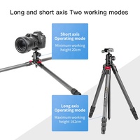 Tripod Serat Karbon Profesional dengan Monopod yang Dapat Dilepas |   Ringan & Ringkas untuk Fotografi DSLR