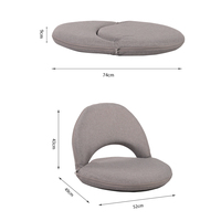 Fauteuil Œuf Pliable et Convertible en Tissu avec Télécommande, Dossier Réglable en 5 Positions, Design Japonais, Mobilier de Maison