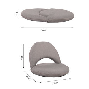 كرسي أرضي محمول قابل للتحويل والطي مع مسند ظهر قابل للتعديل بخمس وضعيات للاستخدام في غرفة المعيشة - Product Image 6