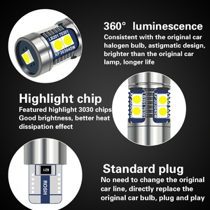 <span class=keywords><strong>T10</strong></span> 194 168 CANBUS <span class=keywords><strong>LED</strong></span> W5W 3030 9smd xe dẫn ánh sáng bóng đèn trắng vàng đỏ giải phóng mặt bằng đèn bãi đậu xe bóng đèn lần lượt tín hiệu ánh sáng đọc đèn - Product Image 4