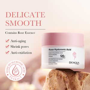 Crema Facial <span class=keywords><strong>BIOAQUA</strong></span> con Ácido Hialurónico y Rosa, Hidratante, Reparadora, Suavizante, Antiarrugas, Blanqueadora, Productos de Belleza Facial - Product Image 3