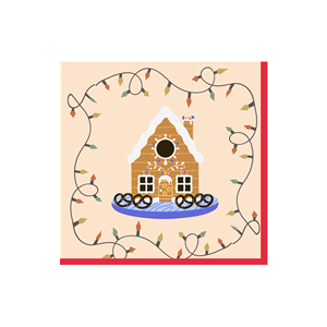 DAMAI Modern Christmas Themed Disposable Tableware Set Round Paper Plate Cup Napkin Banner for Xmas Party - Product Image 2