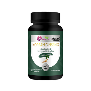 Cápsulas de Extrato de <span class=keywords><strong>Ginseng</strong></span> Vermelho Coreano Panax 2000mg de Fábrica Chinesa, Suplemento Herbal de Alta Qualidade para Aumento Masculino - Product Image 1