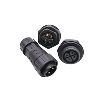 Câble d'alimentation cc ca 4pin IP68 connecteur d'éclairage étanche 250V 6A assemblage mâle femelle prise M20 connecteur