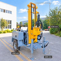 Foreuse remorquable de puits d'eau 200m 300m 100HP diesel machine de forage de puits d'eau portable pour irrigation agricole