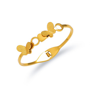 Luxe roestvrijstalen 18K vergulde armbanden en armbanden met vlinderdesign, anti-oxidatie, voor dames - Product Image 5