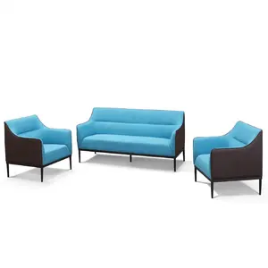 Moderne Commerciële Kantoor Sofa Fabrikant Eenvoudig Ontwerp Kantoor Sofa Goedkope Stof Elegante Wachten Receptie Kantoor Sofa Set