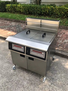 P034G-L2-4 Shineho Friteuse à gaz automatique à levage automatique en acier inoxydable de haute qualité avec filtre à huile pour restaurant de restauration rapide - Product Image 3