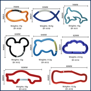Formato personalizzato in <span class=keywords><strong>alluminio</strong></span> colorato a forma di stella moschettone gancio cuore osso a forma di stella moschettone Clip <span class=keywords><strong>portachiavi</strong></span> - Product Image 5
