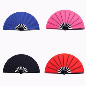 พัดจีนพับได้แบบกำหนดเอง - พัดผ้าไนลอนขนาด 13 นิ้วสำหรับการแสดง - Product Image 4