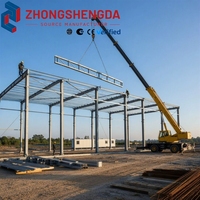 Structure en acier pour chantier de construction, érection de charpente, grue de levage, poutre en acier soudée et boulonnée, charpente de bâtiment industriel préfabriqué