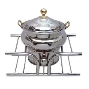 Top Quality Wholesale Stainless Steel Chafing Dish Commerical Equipment Round Serving Dish for Events - Product Image 1