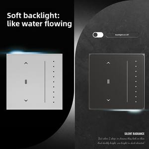 Interrupteur de rideau intelligent Zigbee Smart Home Star Feather Series, rétroéclairage OLED anti-reflet, ABS V0 universel pour Alexa pour la maison - Product Image 5