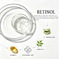 Crème de nuit anti-âge au rétinol avec acide hyaluronique, vitamine E et thé vert, hydratant anti-rides pour le visage, étiquette privée OEM, 50 ml