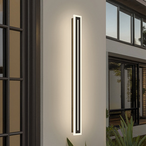 ทัสแลมป์โคมไฟติดผนังกลางแจ้ง LED กันน้ำ เหล็กอะคริลิค แนวตั้งยาว โมเดิร์น มินิมอล วิลล่า ลานบ้าน ไฟภายนอกอาคาร - Product Image 1