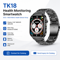 Reloj Inteligente con ECG, Monitor de Frecuencia Cardíaca, SpO2 y Sueño, Llamadas Bluetooth, para Hombres y Mujeres